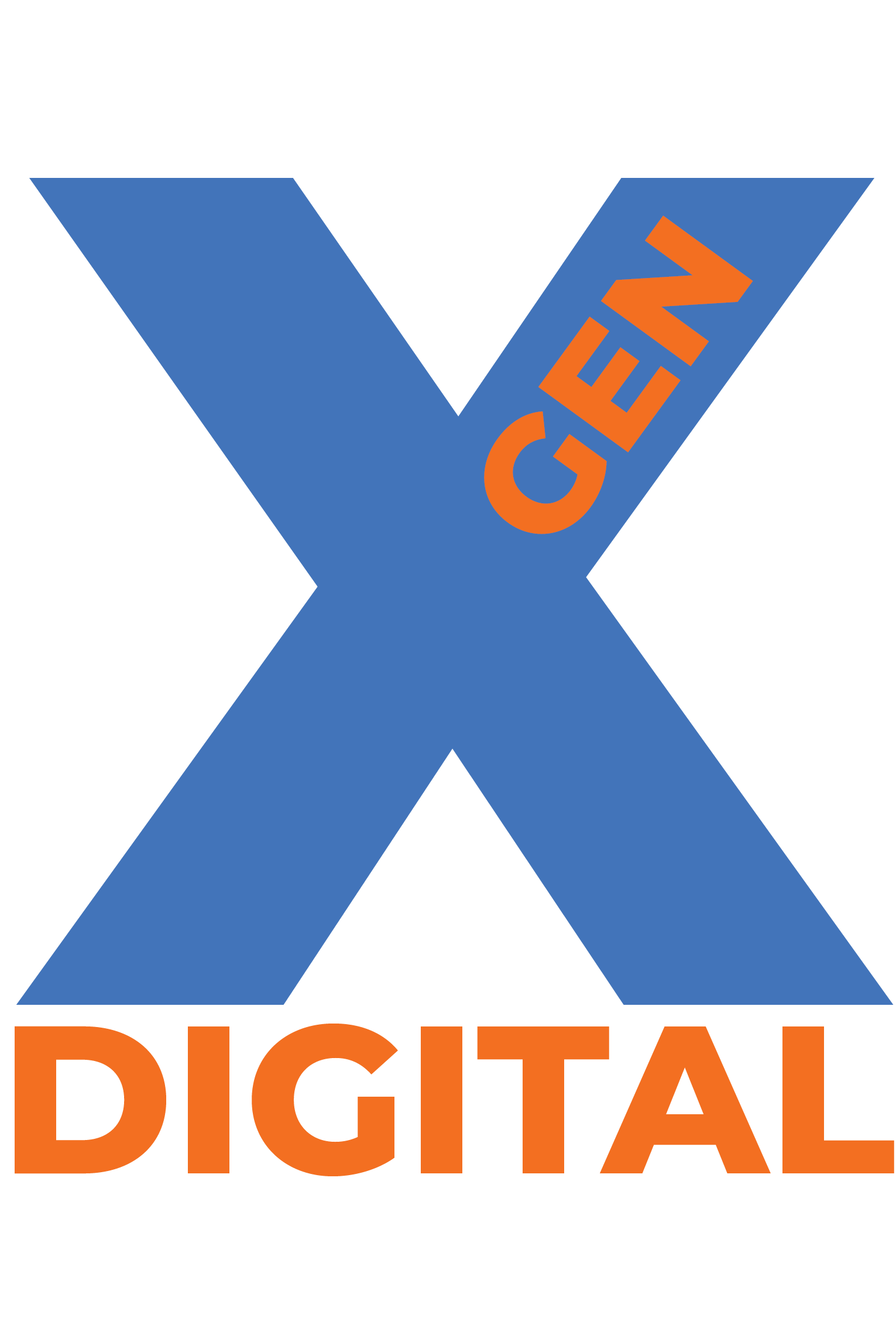 Gen X Digital Blue X Logo